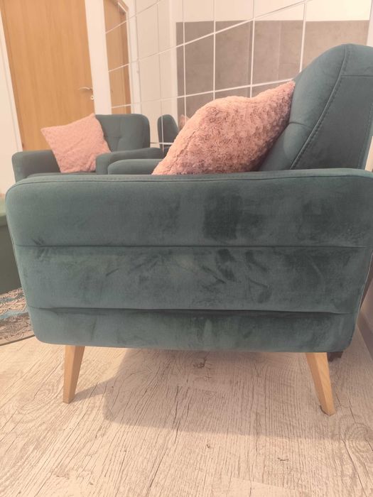 Fotele 2 szt. butelkowa zieleń