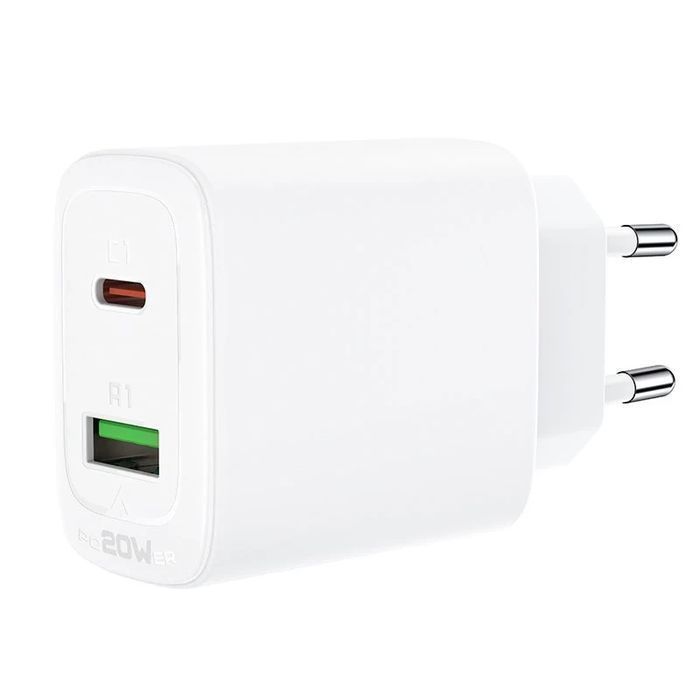 Acefast ładowarka sieciowa USB Typ C / USB 20W, PPS, PD, QC 3.0, AFC,