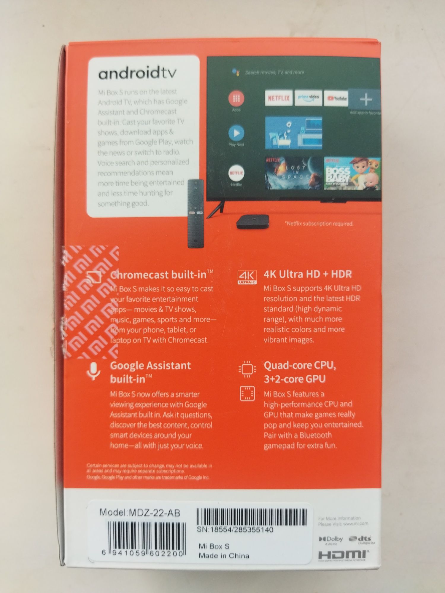 ТВ смарт Приставка медіаплеєр Xiaomi Mi Box S 4K