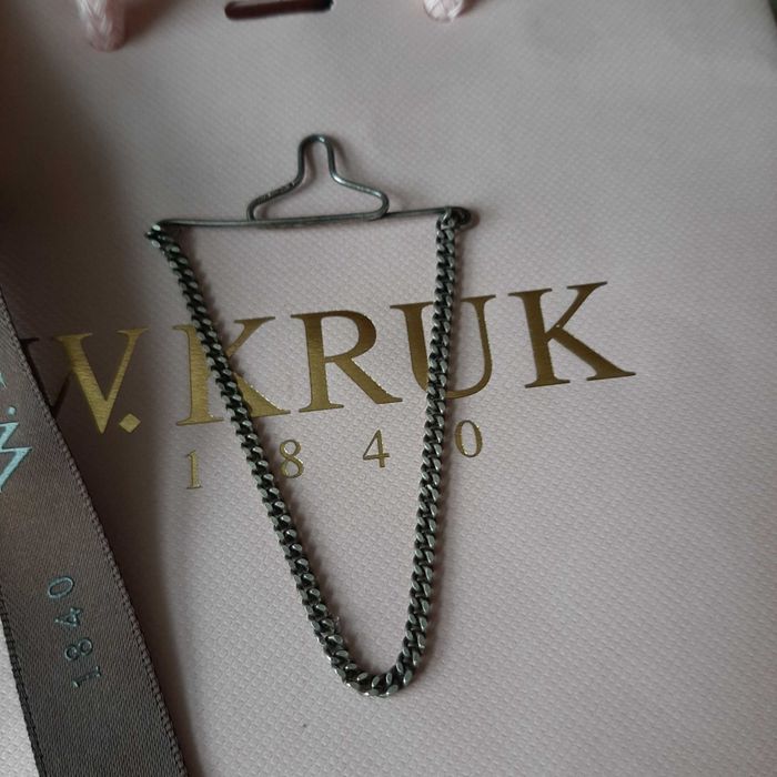 Unikat. W.Kruk srebrny naszyjnik/ozdoba do krawata