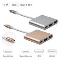 Adapter USB 3.1 typ C do HDMI + USB 3.0 + USB C Wwa