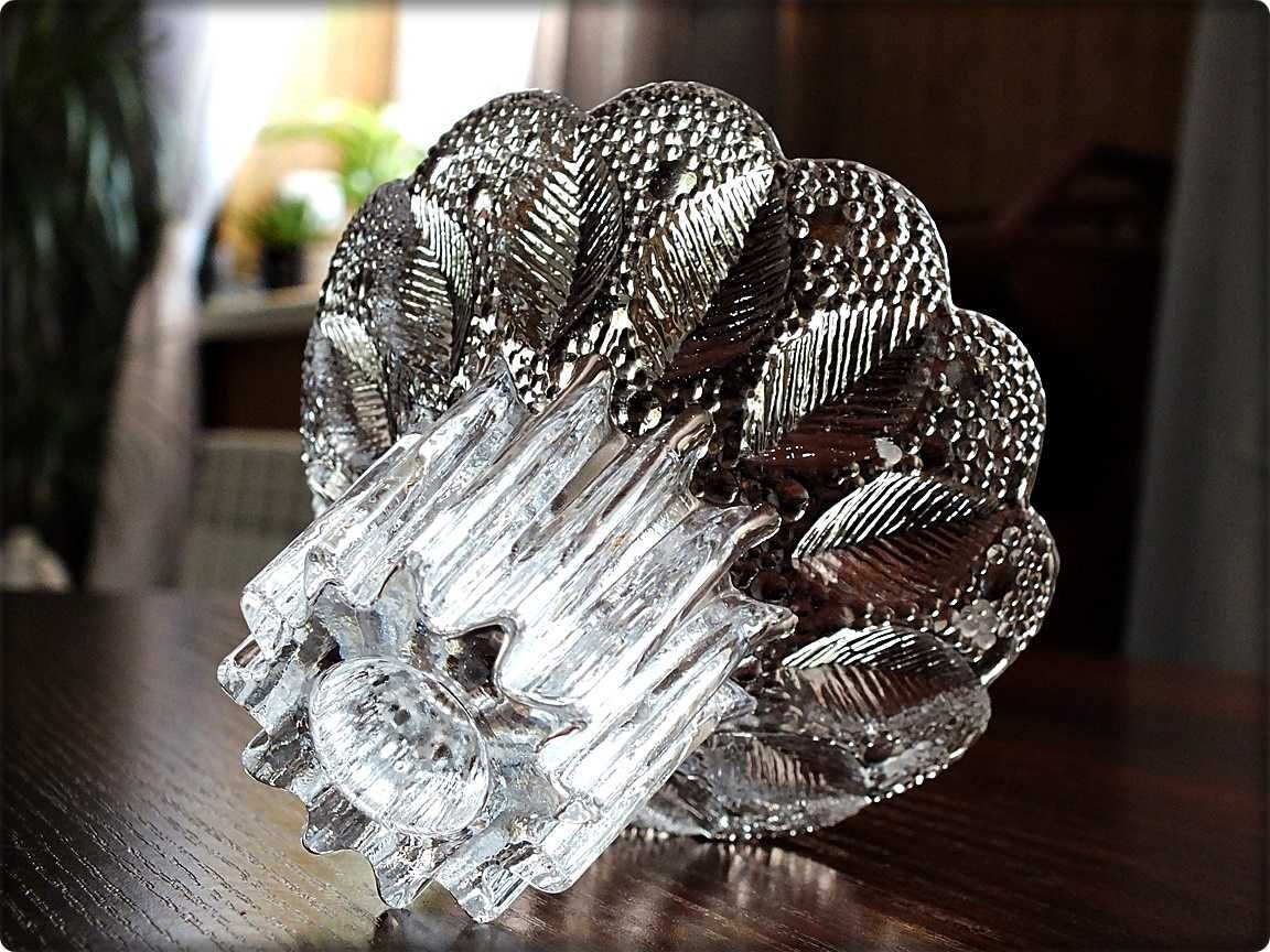 Świecznik kryształowy Medea Lausitzer Glas Oryginał DDR lata 80'