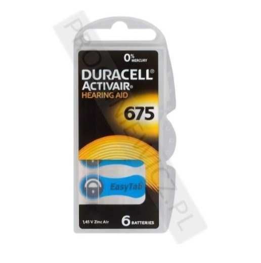 Baterie do aparatów słuchowych Duracell 675 6szt.