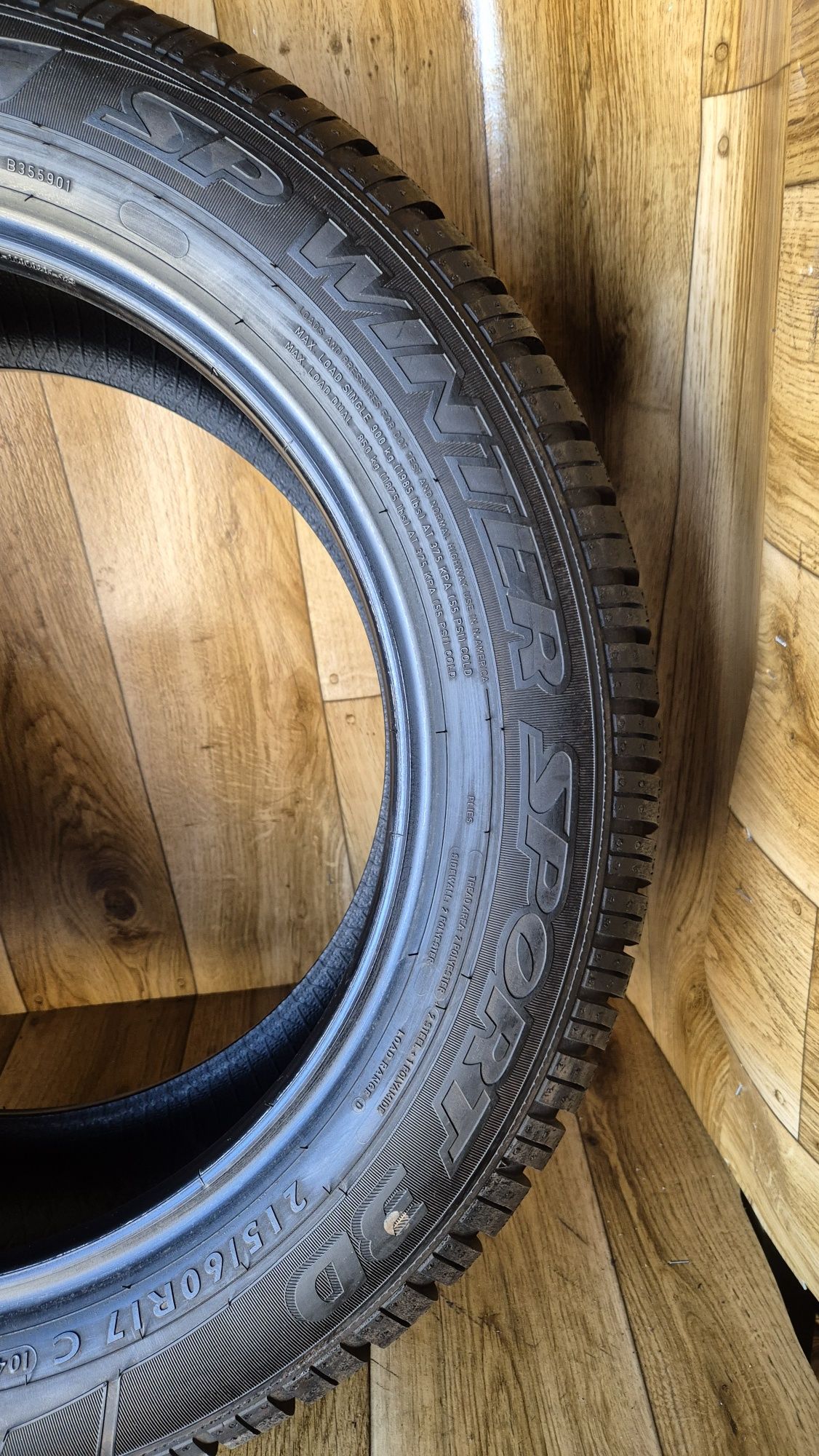 215/60/17C Dunlop Komplet zima 8mm 18r jak Nowe