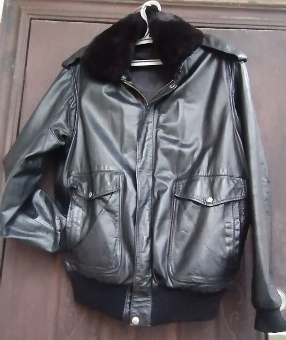 Бомбер McDouglas куртка 50 шкіряна льотна пілот авіатор кожаная кожа