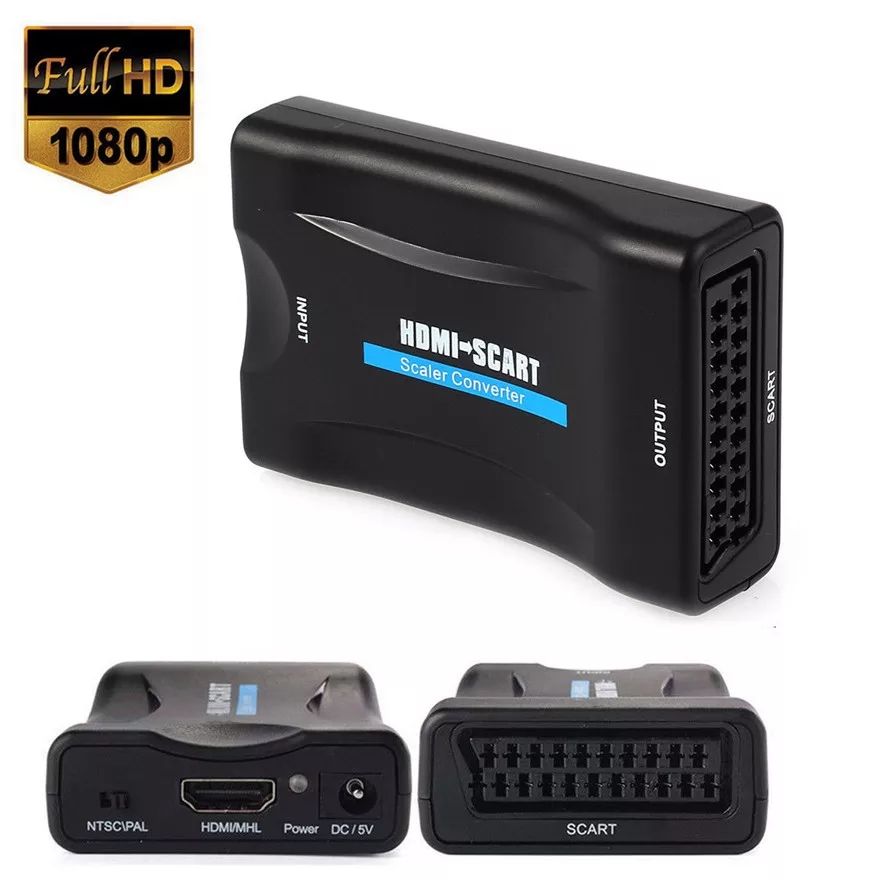 Conversor Hdmi para Scart / Scart para Hdmi NOVO Adaptador 1080p 60hz