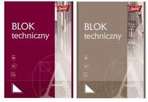 Blok techniczny A4/10K MIX (10szt) UNIPAP broszurowa,29,5x21 cm