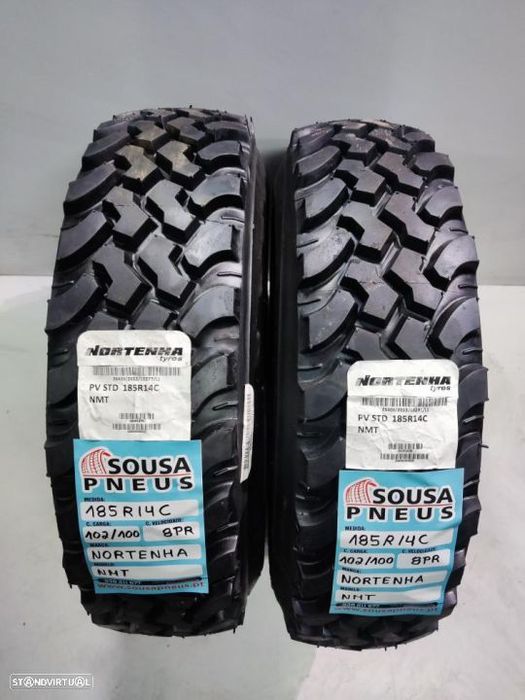 2 pneus novos 185-14c nortenha  - oferta dos portes