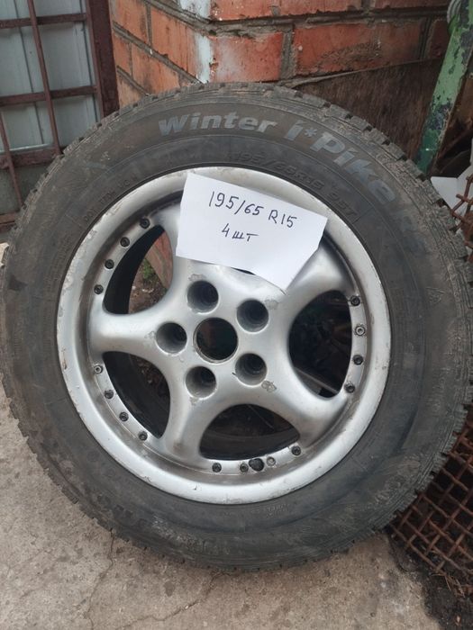 Титановые диски Borbet.Форд,Пежо,ауди) 5×112R15  c зимней резиной