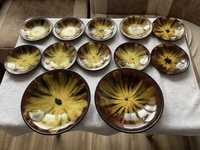 Набір 14 шт тарілок «гарбуз»,2 великі 10 малих антикваріат ссср