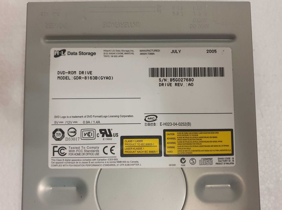 Drive DVD Rom interno H.L. Data Storage GDR-8163B, Black - IDE - 2005