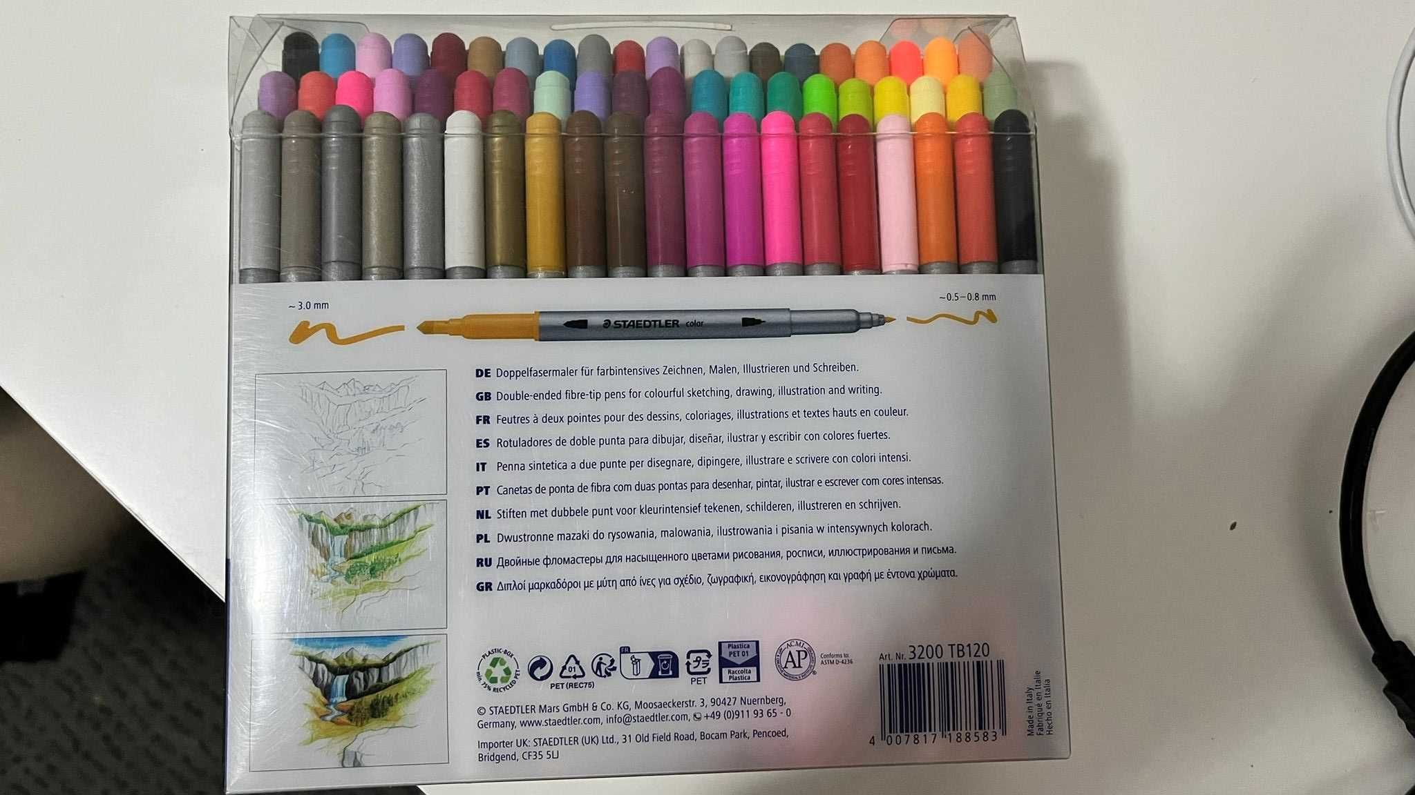 Staedtler Marcadores Feltro Ponta Dupla 120Uni.