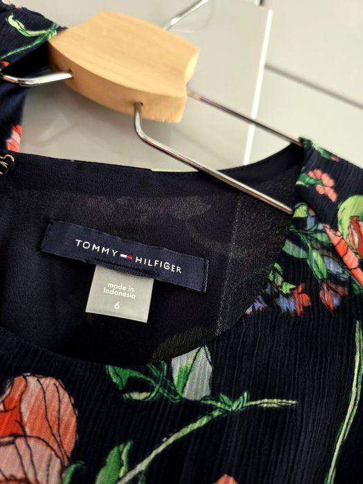 Tommy Hilfiger - zwiewna sukienka w kwiaty rozmiar 6 XS/S
