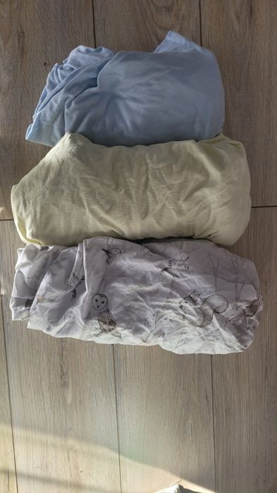 3 prześcieradła niemowlęce