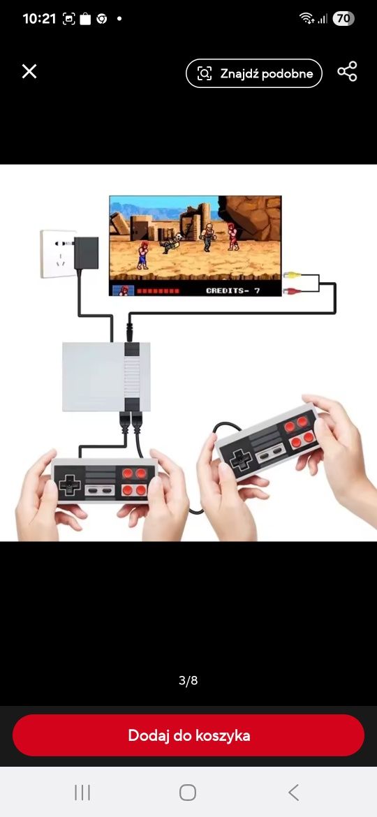 Nowa konsola retro z 2 padami i kabl 620 gier