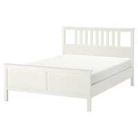 Ikea hemnes, rama łóżka drewniana, biała bejca