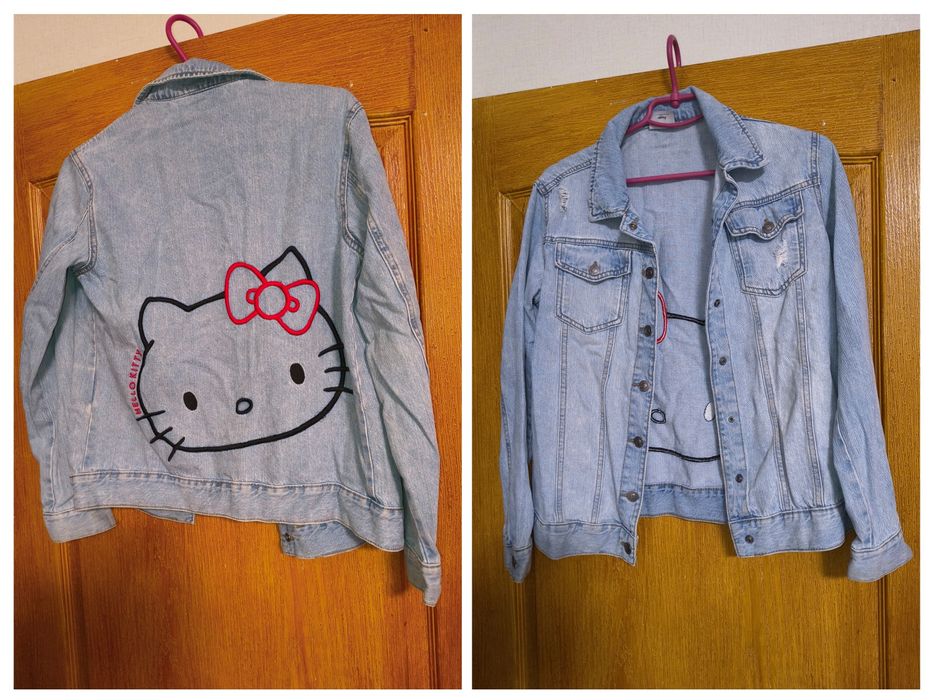 Hello kitty Джинсова куртка фірмова на підлітка розмір хс