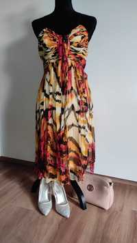 Maxi sukienka Monnari Boho style 34 XS idealna na wesele, komunię