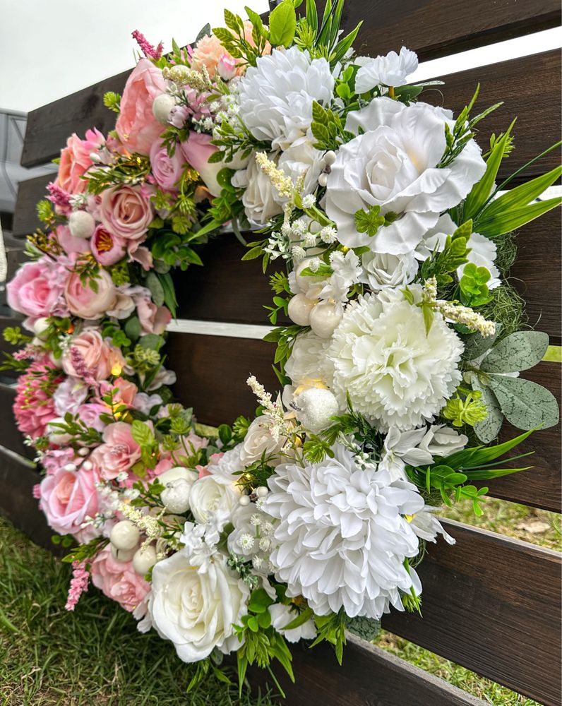 Wianek na drzwi ze światełkami 53cm 042509