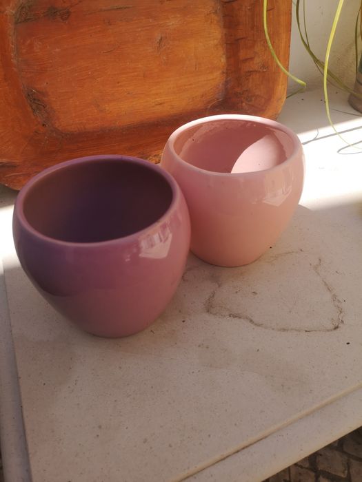 Peças cerâmicas suporte para plantas