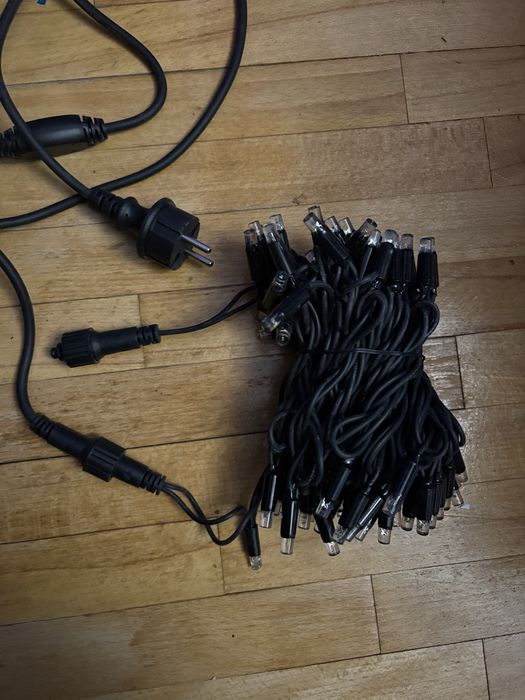 Бахрома уличная гирлянда синяя 10м на соединениях