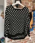 Sweter oversize w groszki H&M rozm M z wełna