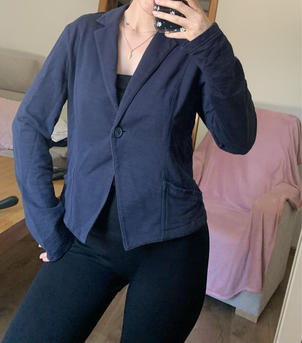 Marynarka bawelniana damska granatowa