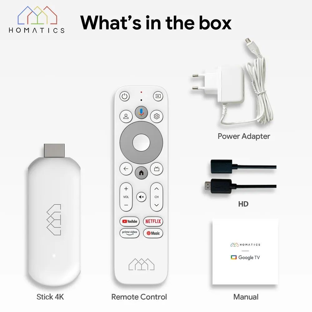 Приставка HOMATICS 4K TV Stick 2/32Gb Amlogic S905Y4 NETFLIX Smart TV