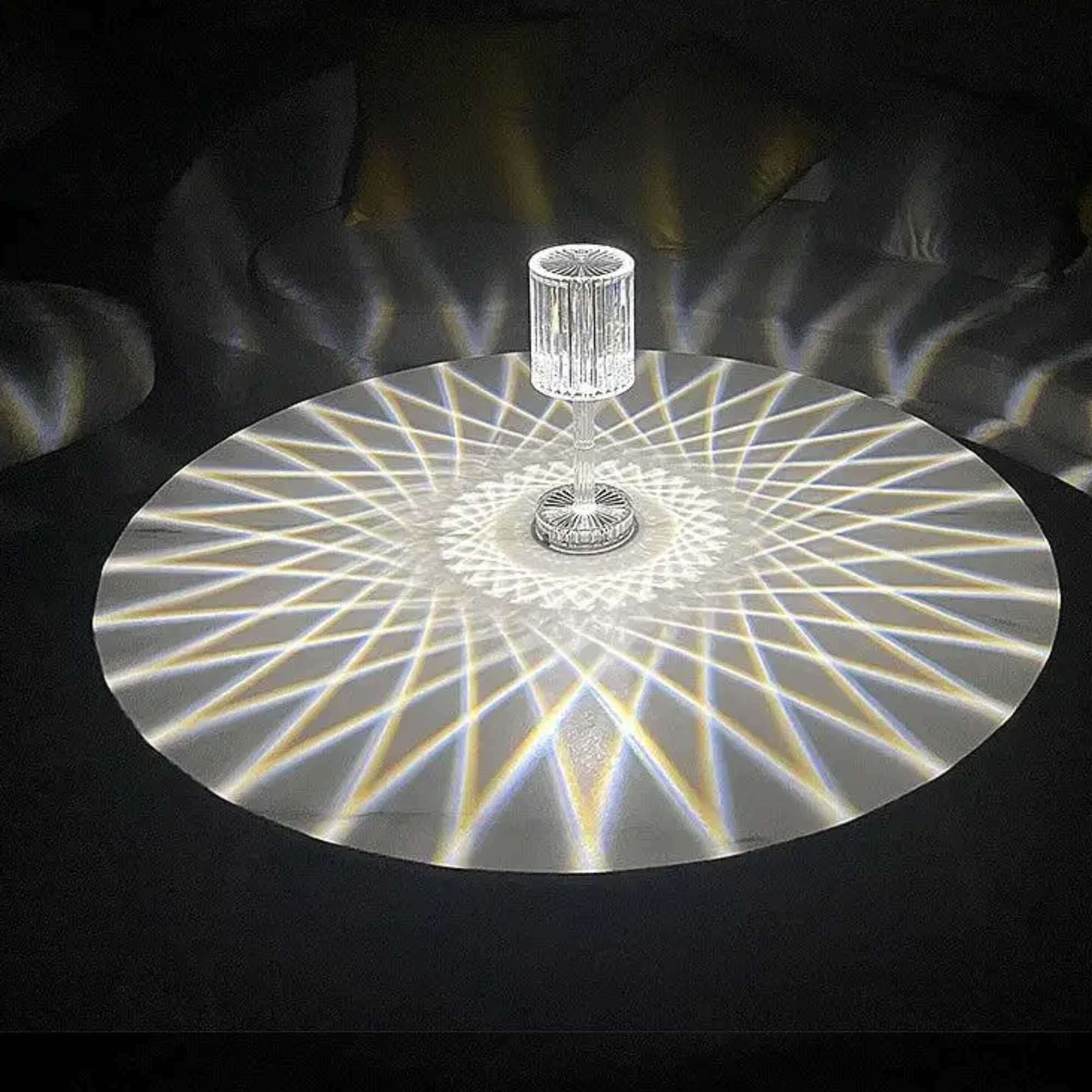 Kryształowa LAMPA LED Lampka Nocna DOTYKOWA Kolorowa RGB + PILOT