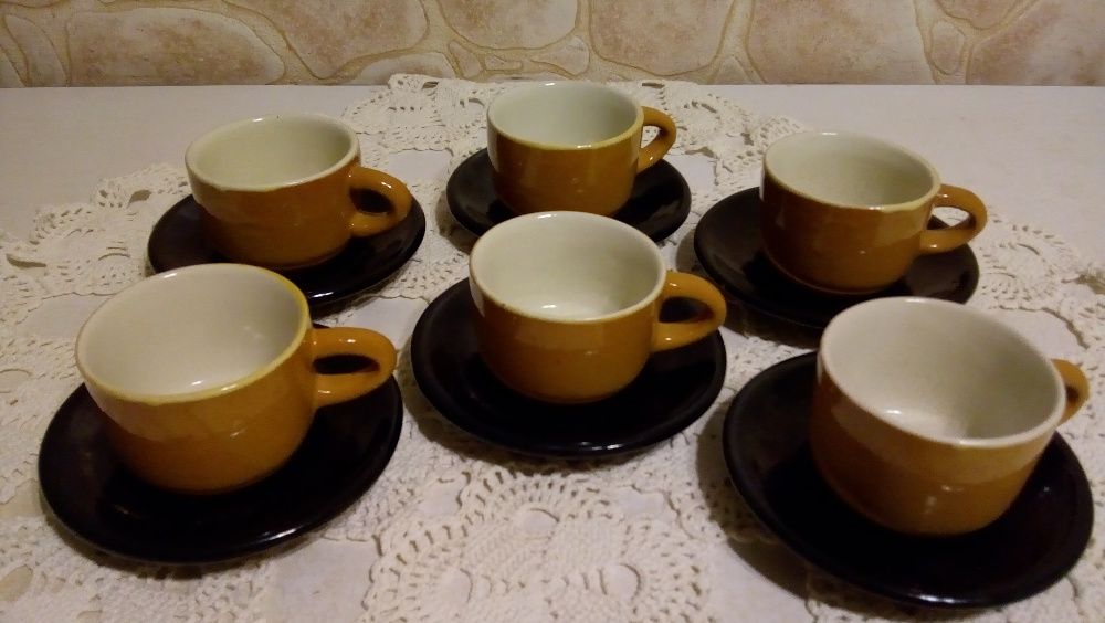Набор (сервиз) кофейных чашек с блюдцами