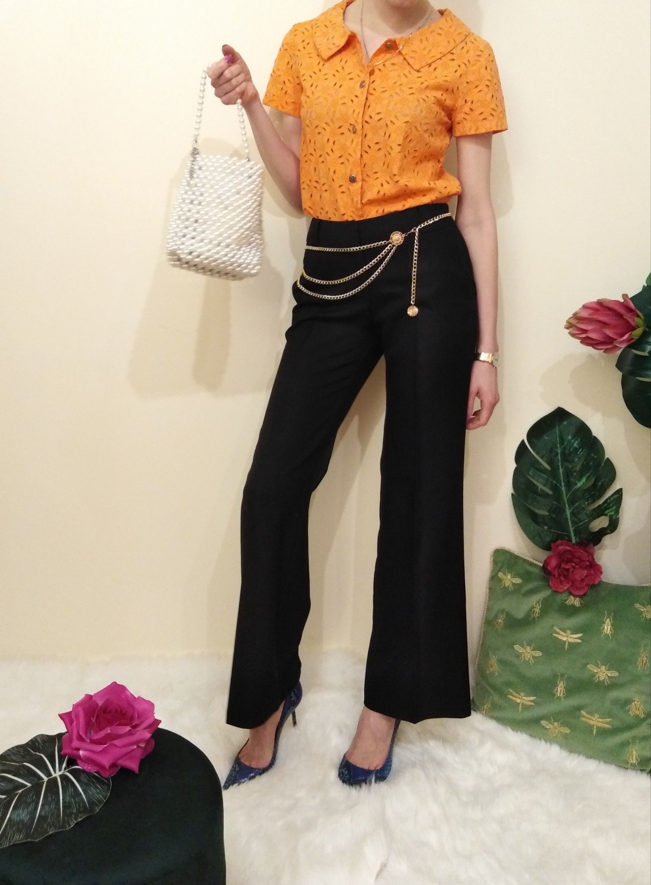 Quiet Luxury Elegant Black pants Czarne eleganckie spodnie na kant