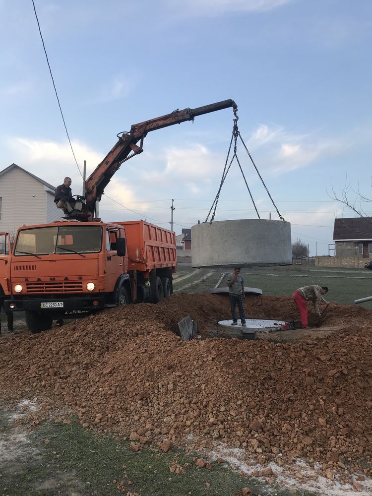 Бетонні кільца, бетонные кольца, сливная яма под ключ