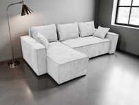 Sofa rozkładana Duży Narożnik Rogówka funkcja spania pojemnik 138x200