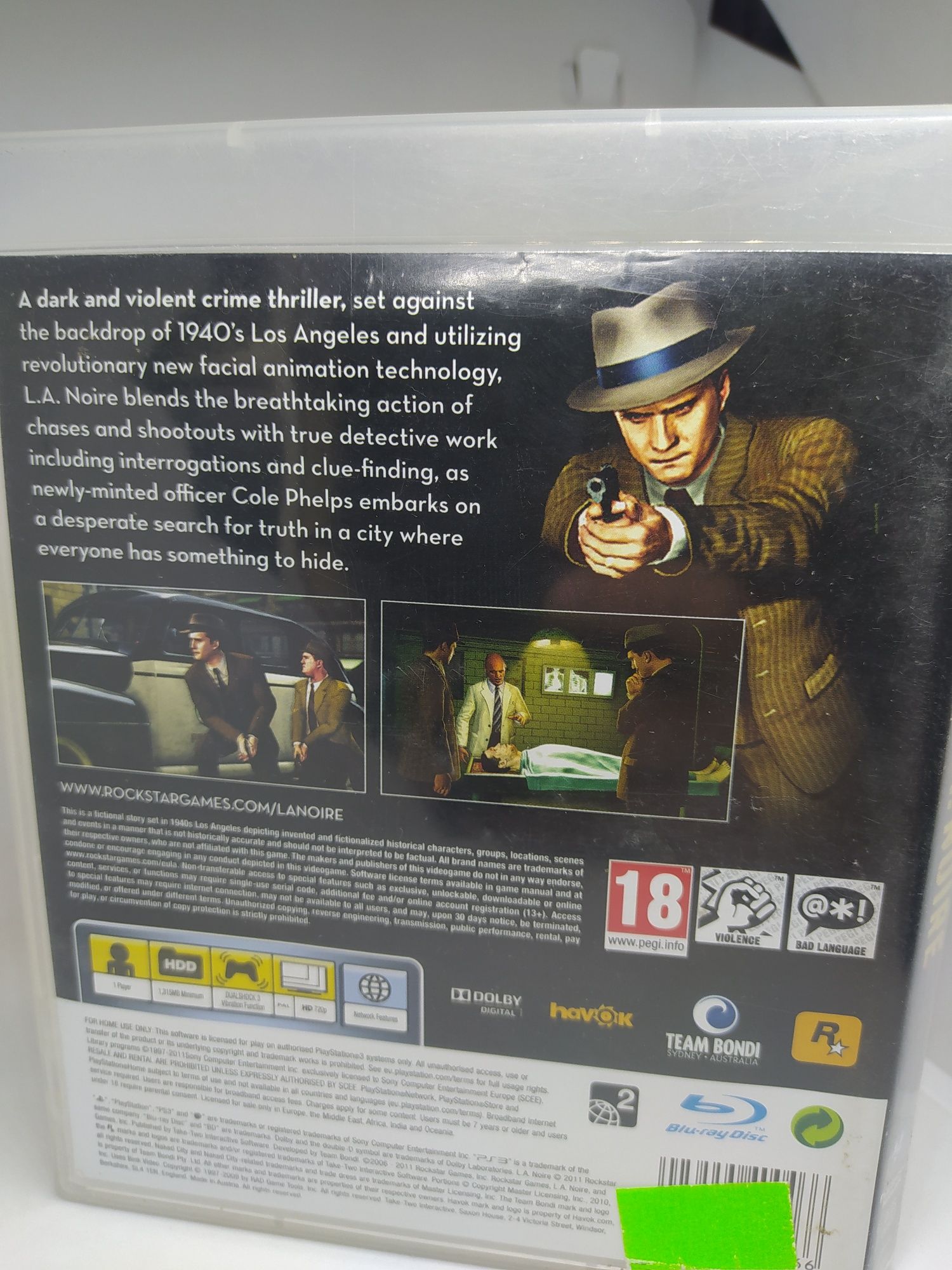 PS3 - L.A. NOIRE * Rockstar * Playstation 3 ps3 gry