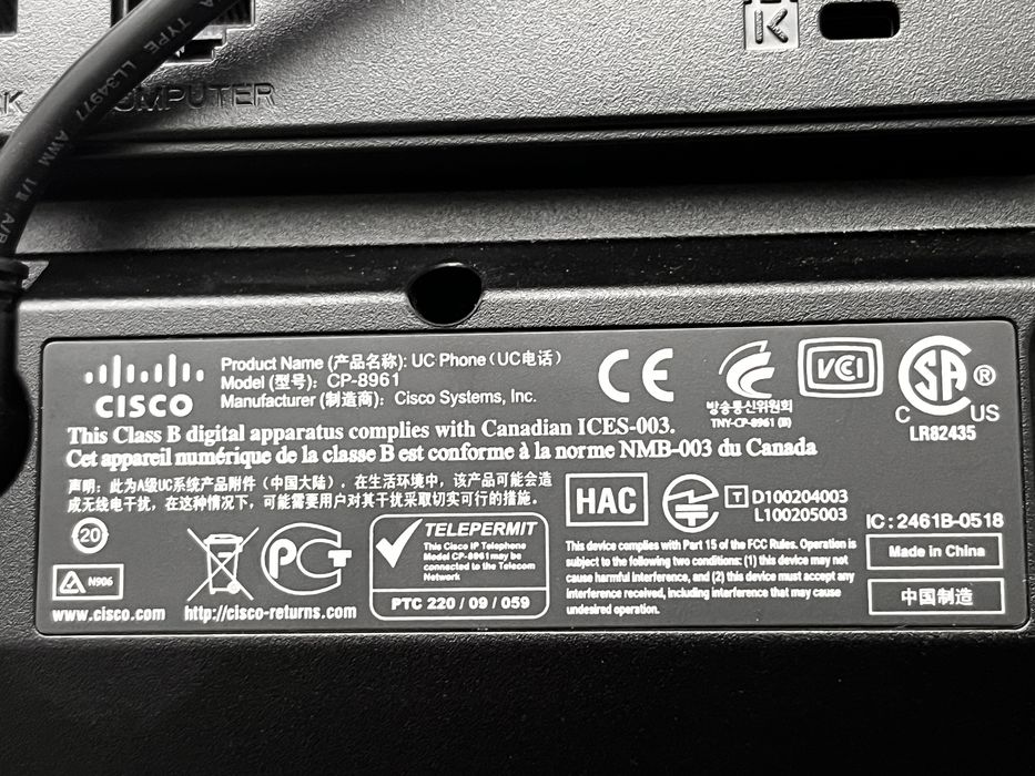IP телефон Cisco CP-8961