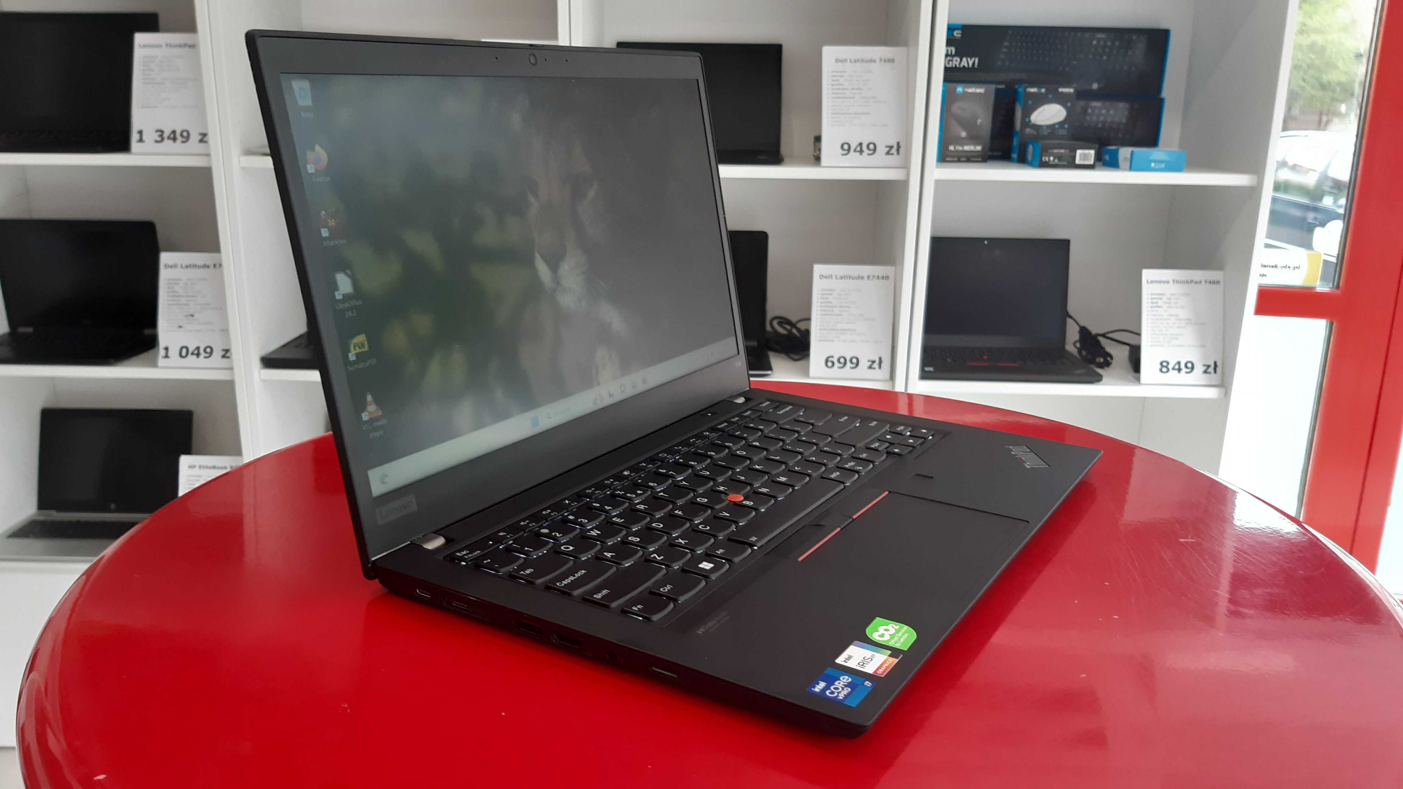 Jak Nowy Laptop Lenovo ThinkPad T14 G2 i7-1118G7/24GB/512SSD Iris XE