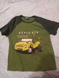 Koszulka T-shirt chłopięcy z autem 128