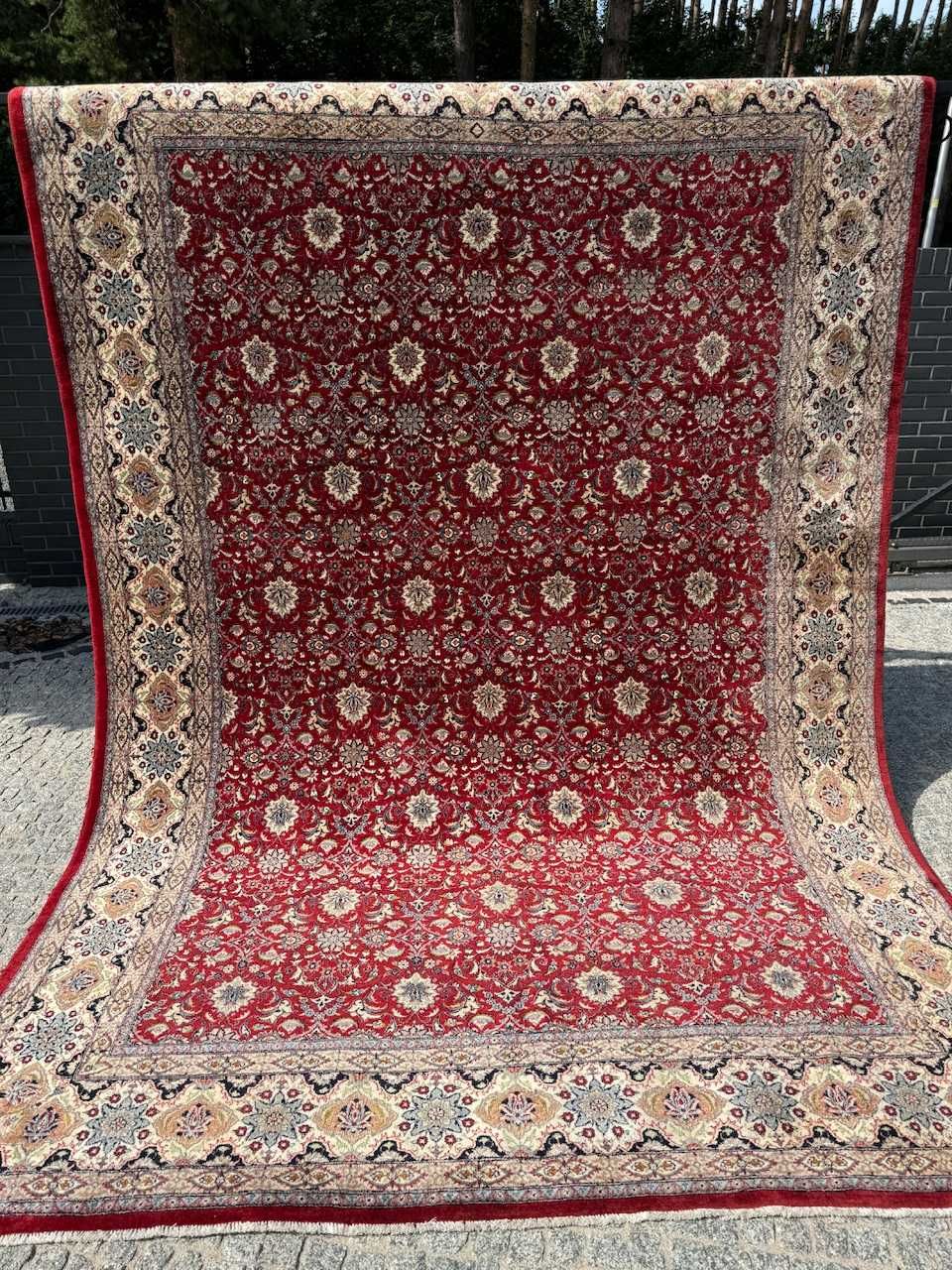 Dywan wełniany kaszmirowy r.tkany perski Ispahan 370x250 gal. 30 tyś