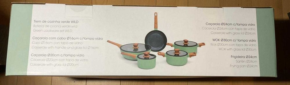 Conjunto cozinha verde wild - nunca aberto