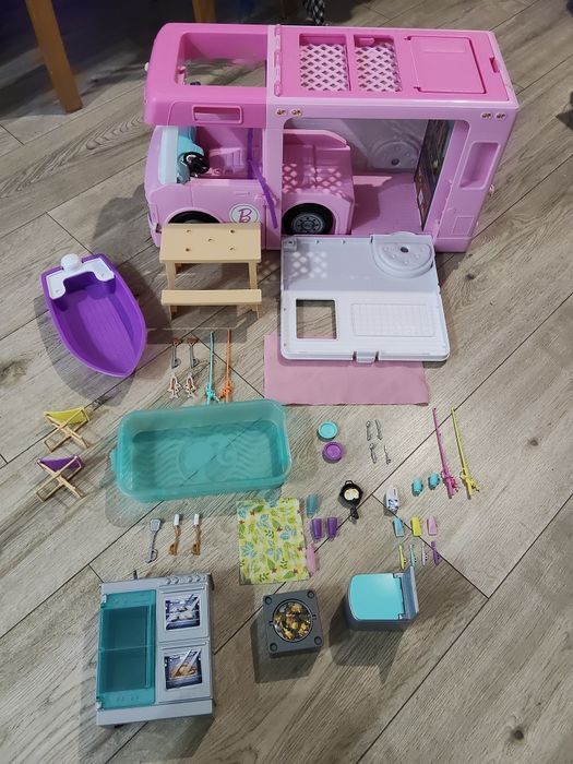 Kamper Barbie duży 3w1