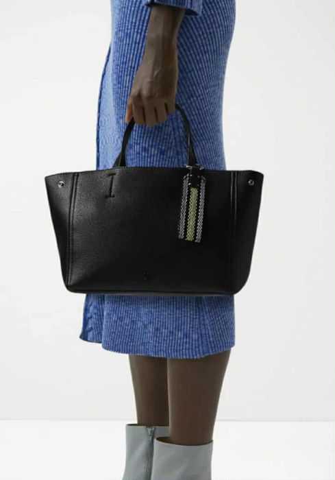 Torebka Parfois Nowa czarna brelok uszy plus długi pasek