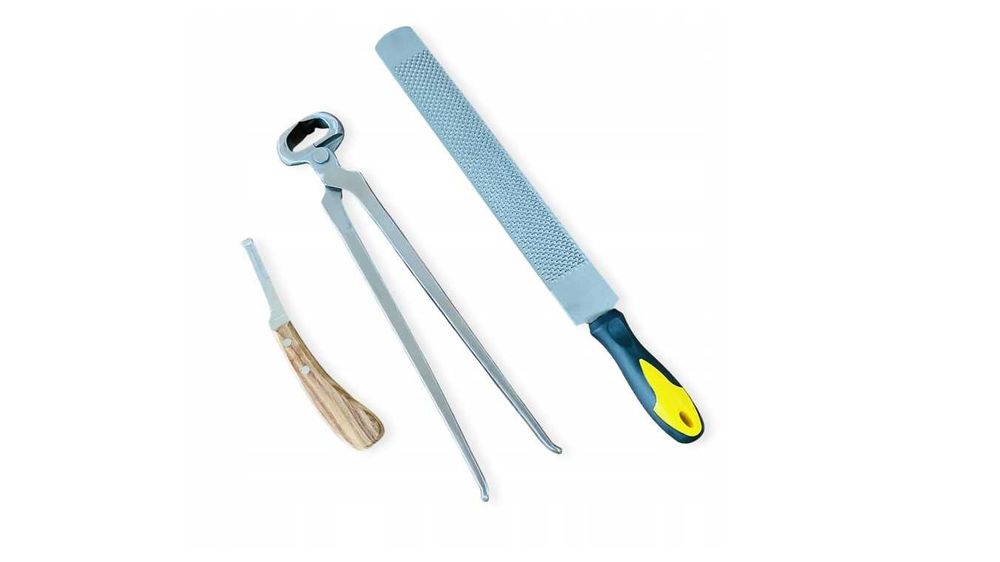 Zestaw do korekcji kopyt racic dla KONI KONIA CĘGI 38cm NÓŻ TARNIK