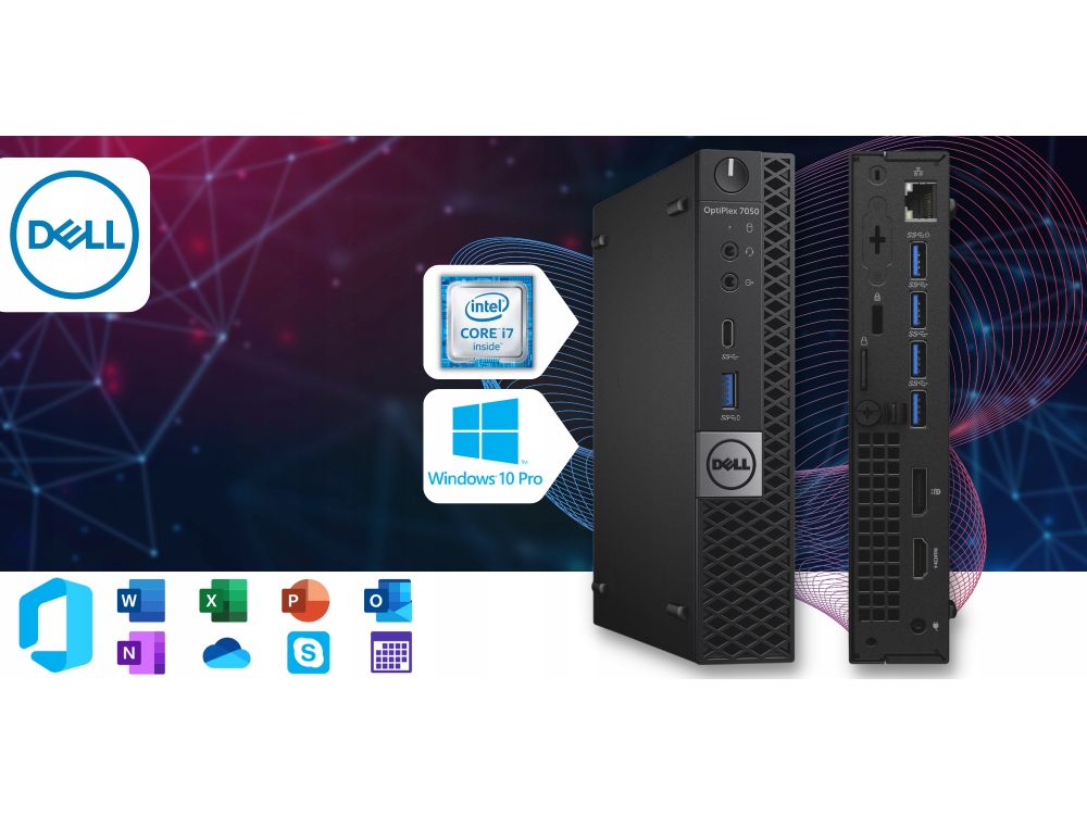 Dell Optiplex 7050 Tiny Intel Core i7, 16GB DDR4, 1TB SSD Win10 Pro