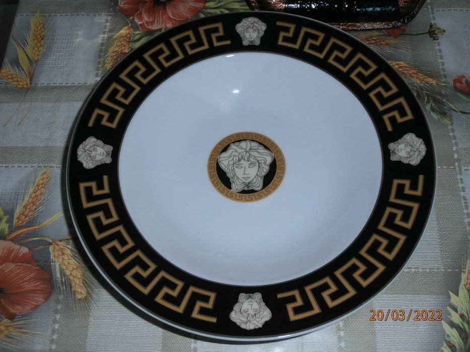 VERSACE komplet obiadowy na 6 osób, 45 elementów + walizka + obrus