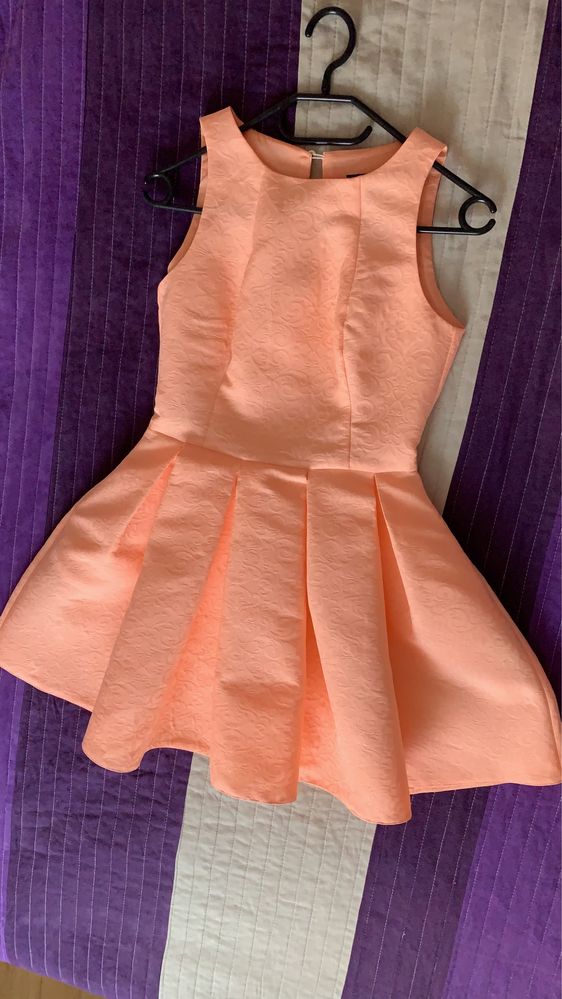 sukienka roz S -ROZKLOSZOWANA NEON 36