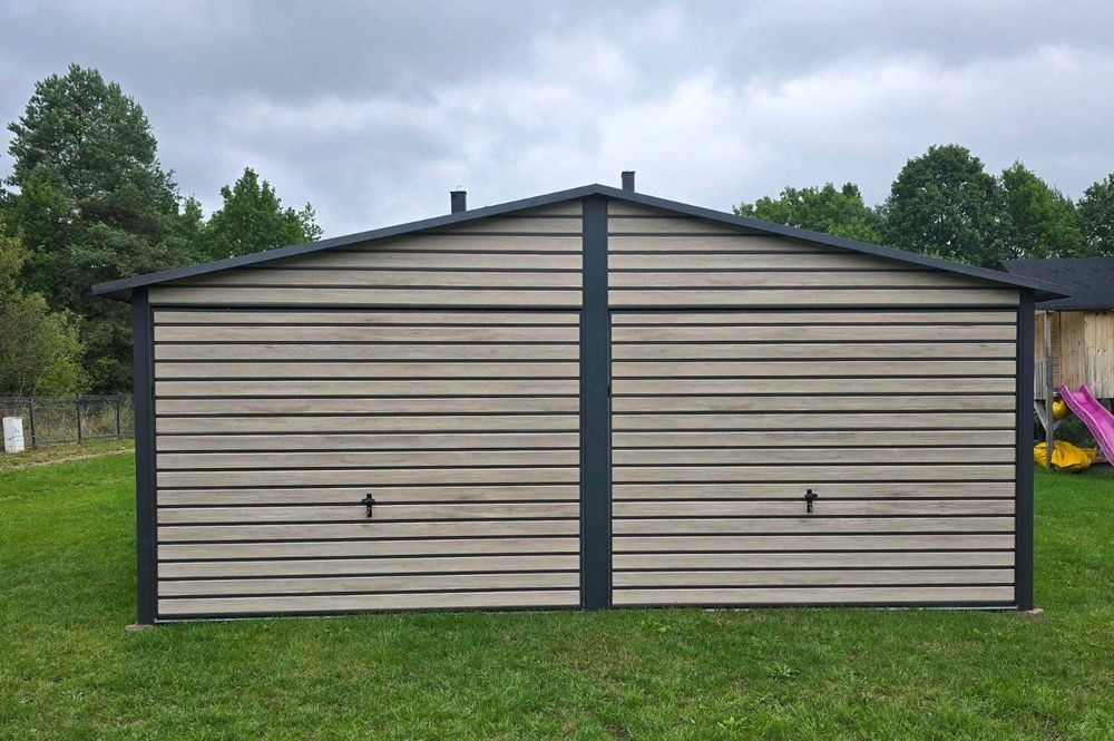 Garaż drewnopodobny DĄB SONOMA 6x6 profil OCYNK 8900 zł z DOSTAWĄ