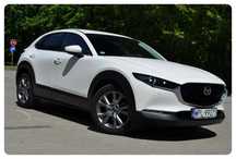 Mazda CX-30 150KM BIAŁA PERŁA, 1-WŁ, fabryczny lakier, serwis, jak nowa