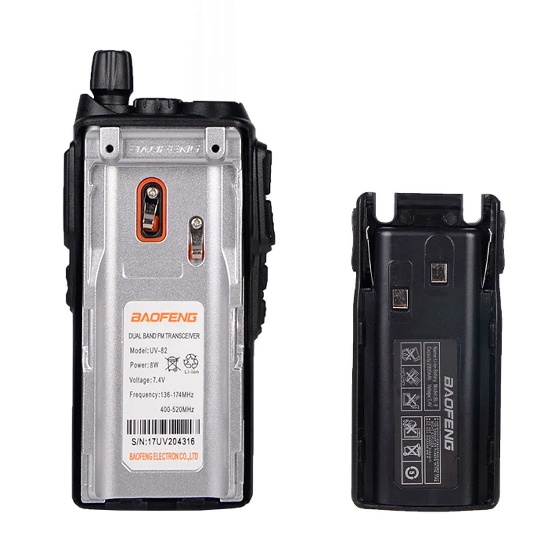 Рація Baofeng UV-82 до 10км, 8W, 2000 мАг, з гарнітурою / Радіостанція