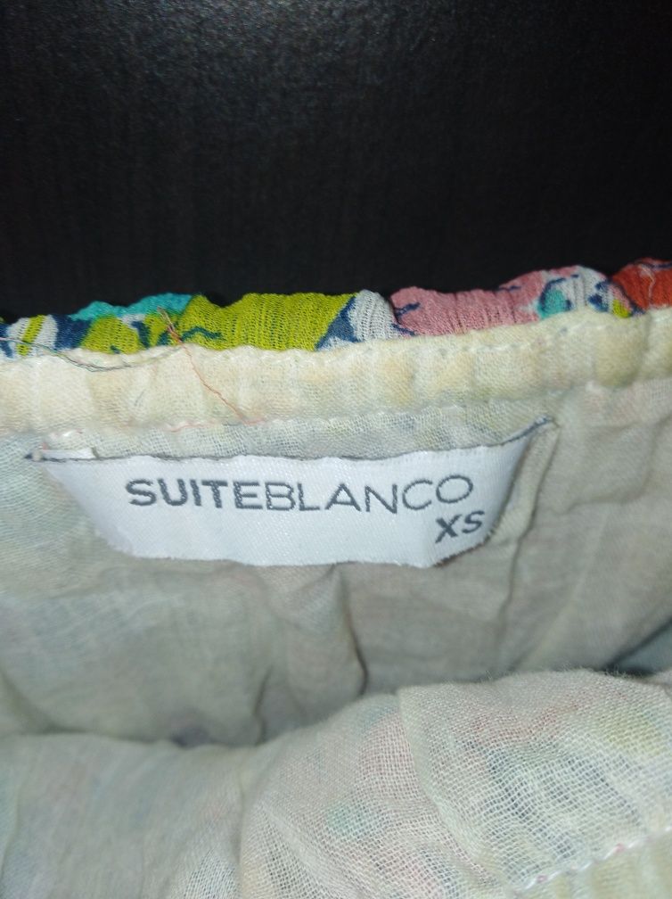 Vestido maxi de alças estampado colorido flores tamanho XS