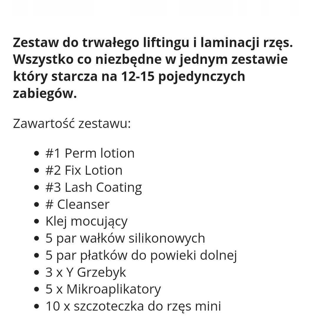 Zestaw do laminacji brwi i rzęs